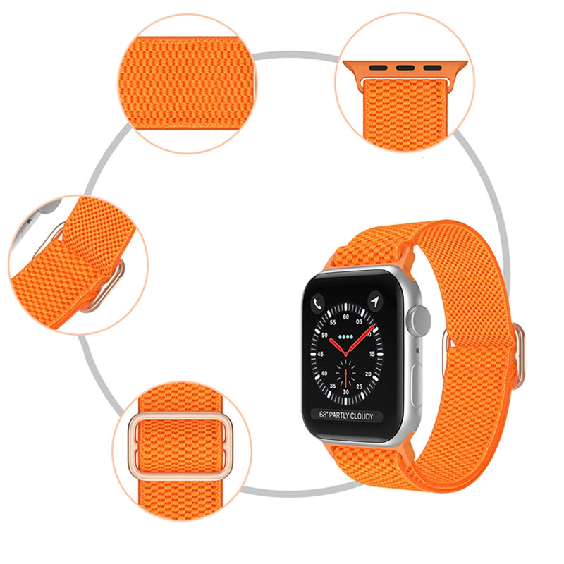 For Apple Watch Series 9 8 7 41mm 6 5 4 SE (2023) SE (2022) SE 40mm 3 2 1 38mm Textured Wristband Nylon Watch Strap Replacement with Adjustable Buckle For Apple Watch Series 9 8 7 41mm 6 5 4 SE (2023) SE (2022) SE 40mm 3 2 1 38mm Textured Wristband Nylon Watch Strap Replacement with Adjustable Buckle